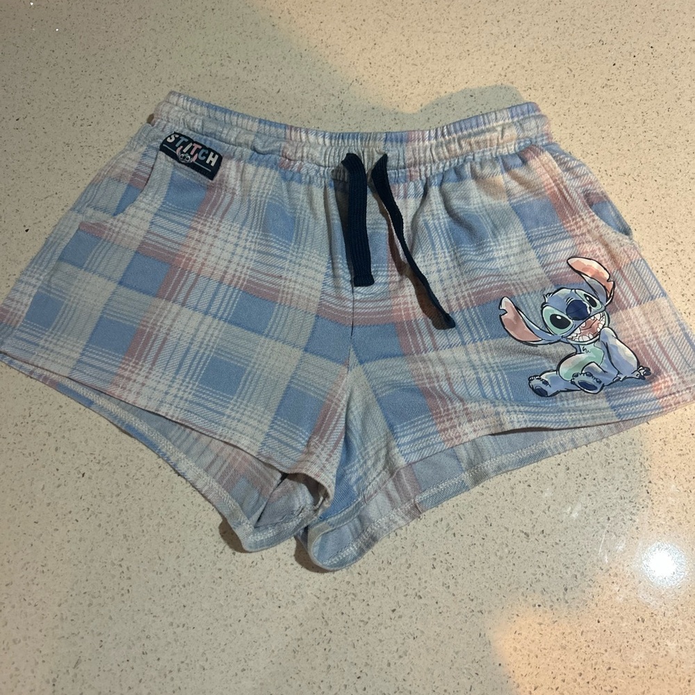 Disney Stitch Multicolor Plaid Sleepwear Shorts